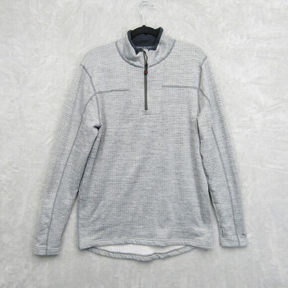 Terramar Sweater Mens Large 3.0 Ecolator Performance 1/4 Zip Shirt Gray - Picture 2 of 15